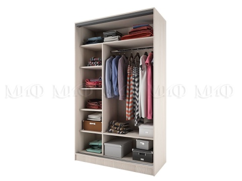 Шкаф-Купе Тринити-1 (Ш-1350 мм x В-2244 мм x Г-600 мм)/Разные Цвета